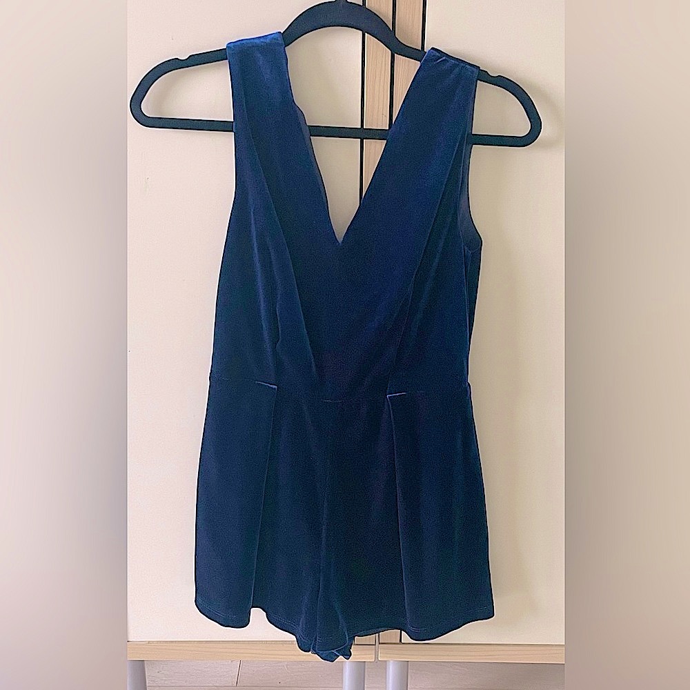 Topshop velvet jumpsuit